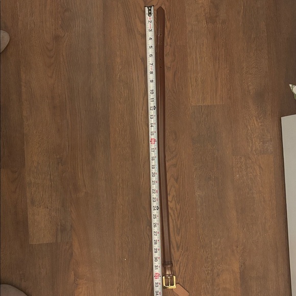 Coach Tan Leather Belt with Gold Buckle - Picture 7 of 9